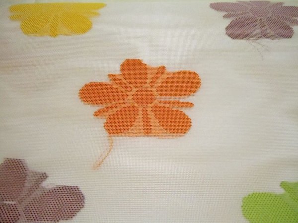 画像4: 織悦　紗　九寸名古屋帯　藤種 (4)