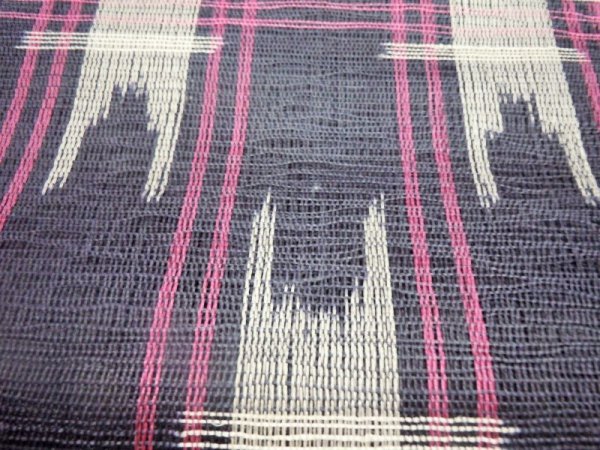 画像4: 帯屋捨松　夏八寸名古屋帯　絣文様 (4)