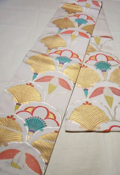 画像3: 袋帯　　雪輪青海波 (3)