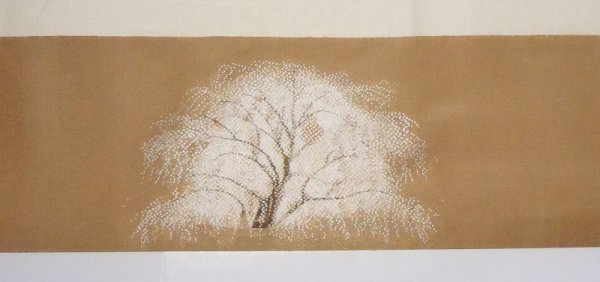 画像3: 名古屋帯　刺繍　枝垂桜 (3)