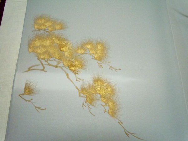 画像4: 附下　霞に金彩　＋　袋帯 華文 帯屋捨松製　 (4)