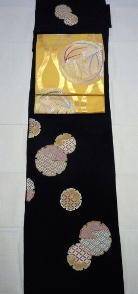 画像4: 袋帯　立涌に松の丸 (4)