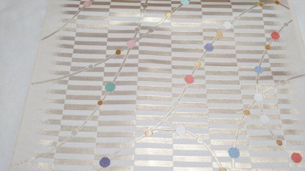 画像3: 名古屋帯　彩取り水玉 (3)