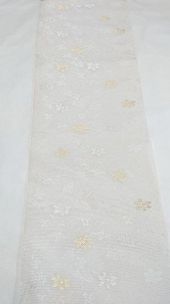 画像2: 絽名古屋帶 蔓牡丹 (2)