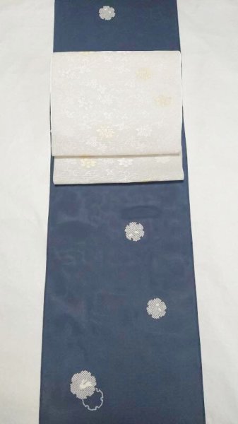 画像4: 絽名古屋帶 蔓牡丹 (4)