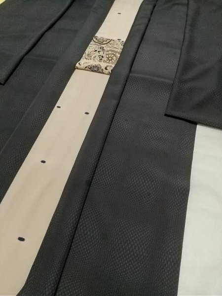 画像4: 染着尺 濃地 変り市松に水玉  (4)