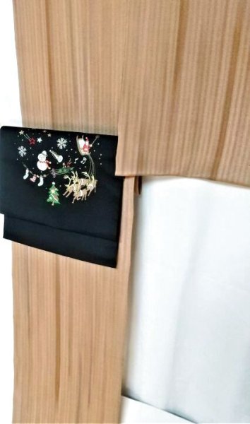 画像7: 名古屋帯　クリスマス　ハート (7)