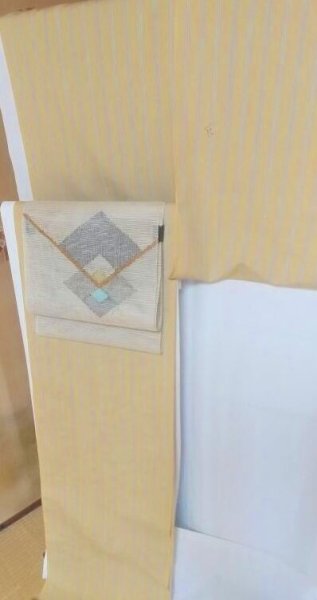 八寸帯(正絹)を合わせてみました