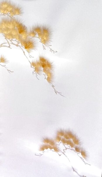 画像2: 附下　霞に金彩　＋　袋帯 華文 帯屋捨松製　 (2)