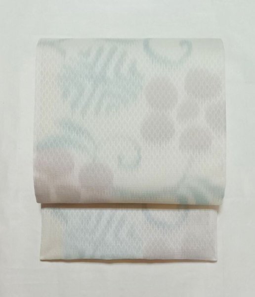 画像7: 袋帯　変り織経絣　笹蔓文 (7)