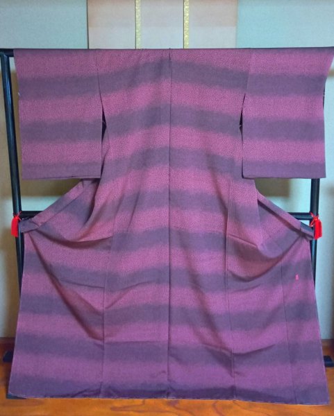 画像2: 訪問着 横段 水玉 (2)