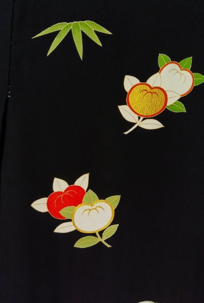 画像4: 振袖(笹に橘）＋袋帯(立涌に若松の丸） (4)