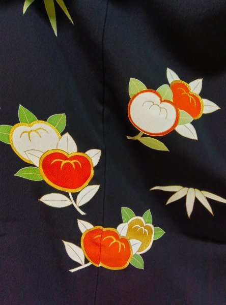 画像3: 振袖(笹に橘）＋袋帯(立涌に若松の丸） (3)