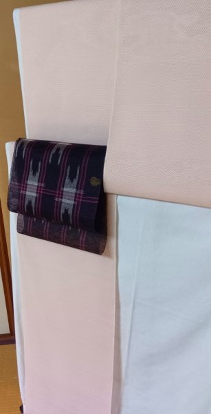 画像2: 帯屋捨松　夏八寸名古屋帯　絣文様 (2)